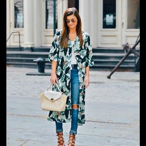 Rachel Zoe Collection Palm Print Duster